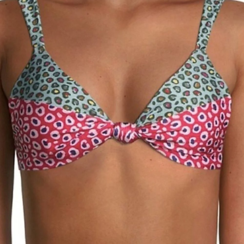 Farm Rio Leopard Patch Bra Top In Multi - Picture 5 of 7